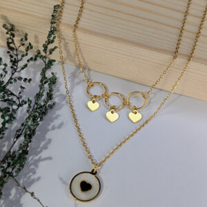 Golden Heart Harmony 2Layer  Necklace
