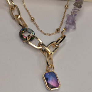 Amethyst Elegance 2Layered  Necklace
