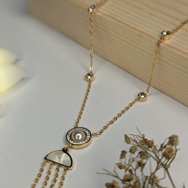 Golden Blossom Cascade Necklace