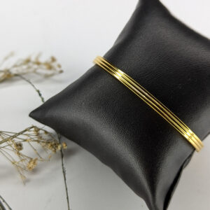 Golden Plain Harmony Bangle Bracelet