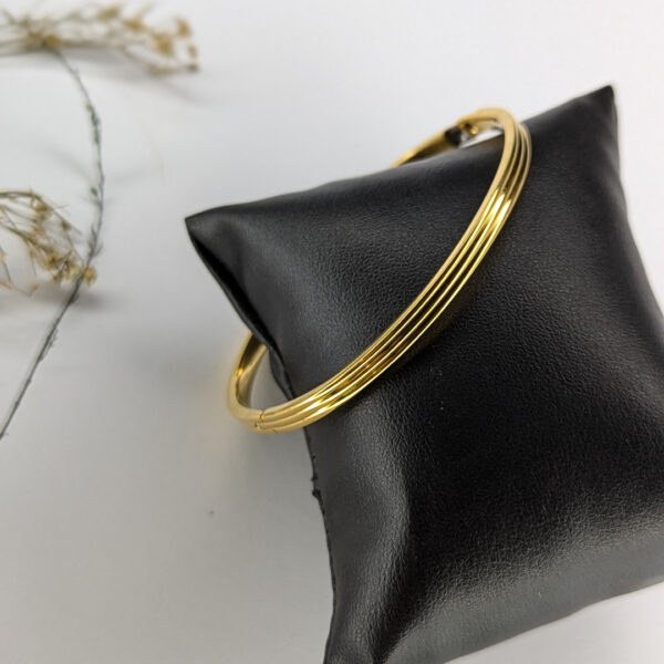 Golden Plain Harmony Bangle Bracelet - Image 2
