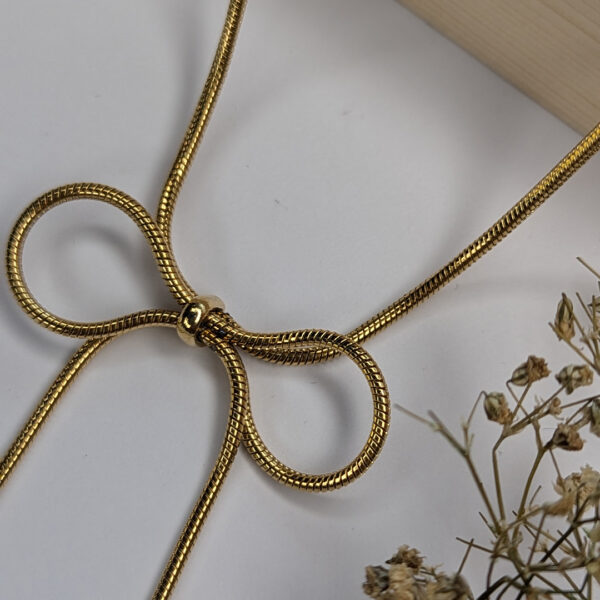 Golden Bow Necklace - Image 4
