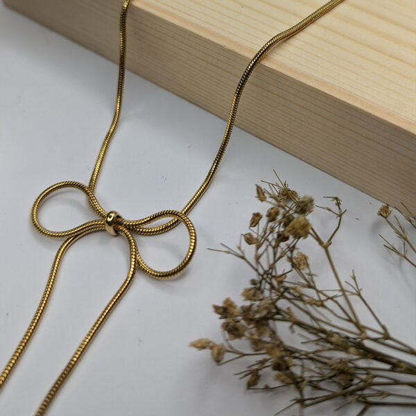 Golden Bow Necklace - Image 2