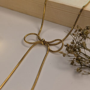 Golden Bow Necklace