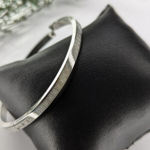 Silver Maze Bangle Bracelet