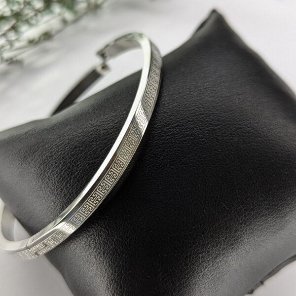 Silver Maze Bangle Bracelet
