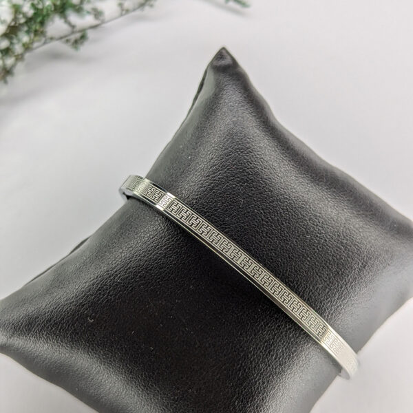 Silver Maze Bangle Bracelet - Image 2
