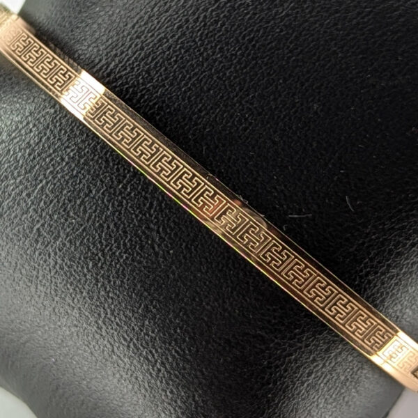 Rose gold Maze  Bangle Bracelet - Image 3