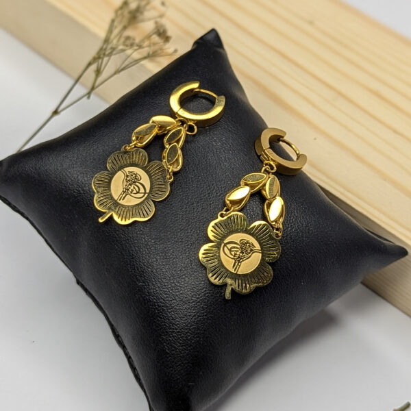 Golden Blossom Harmony  Earring - Image 3