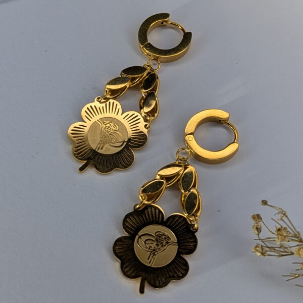 Golden Blossom Harmony  Earring - Image 4