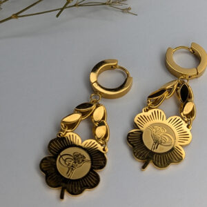 Golden Blossom Harmony  Earring