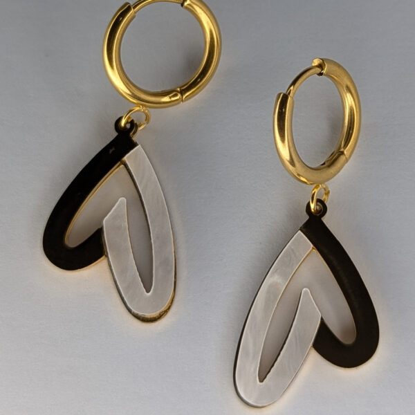 Golden Heartbeat Drops Earrings - Image 4