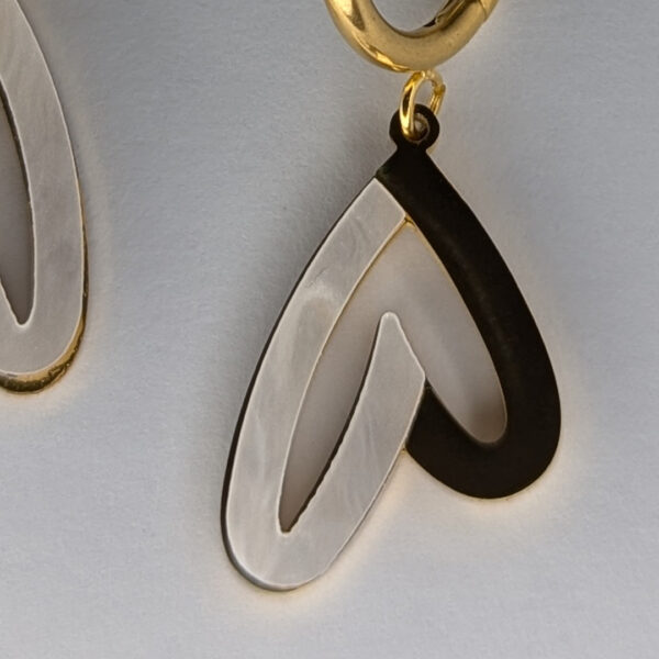 Golden Heartbeat Drops Earrings - Image 2