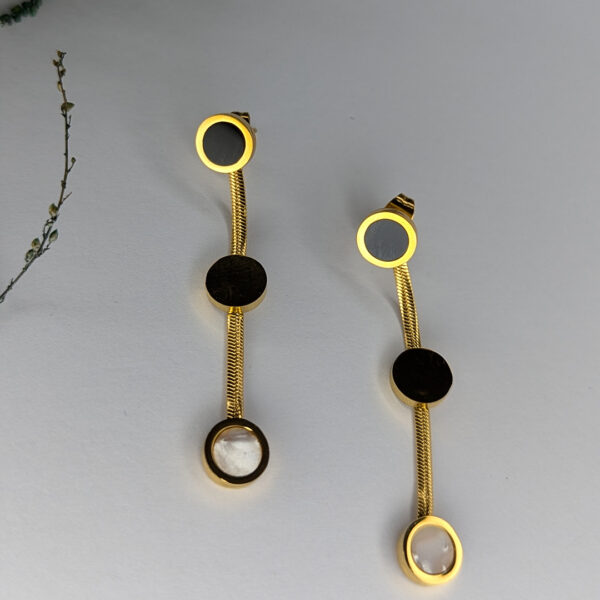 Golden Trio Harmony Earrings - Image 4