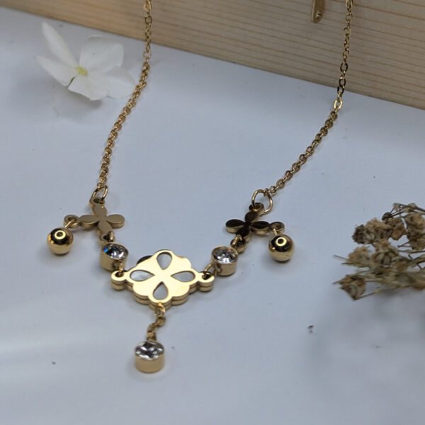 Golden Blossom Elegance Necklace - Image 3
