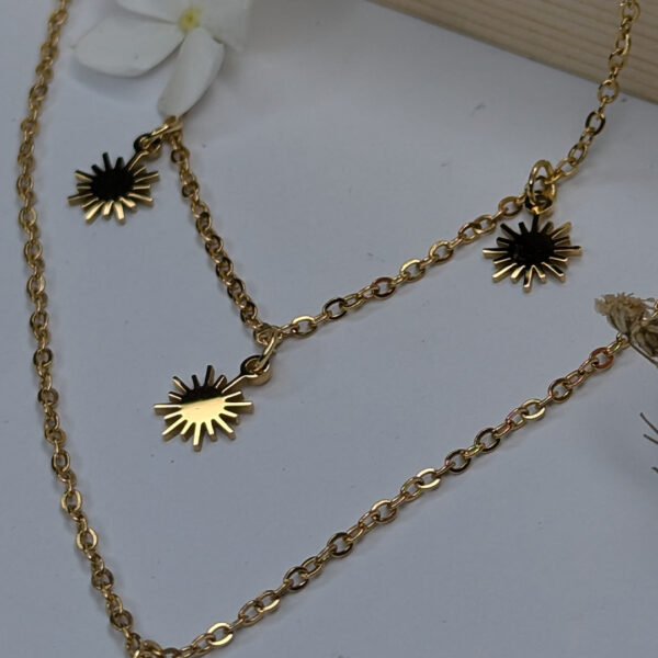 Golden Aura 2 Layered  Necklace - Image 2