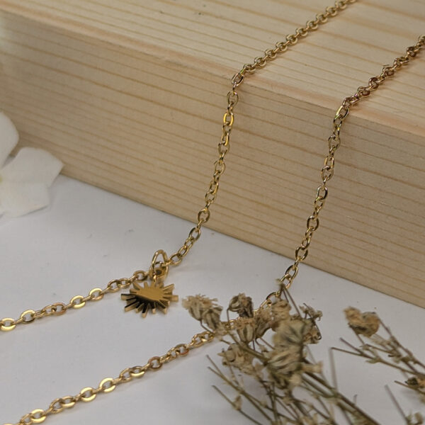 Golden Aura 2 Layered  Necklace - Image 3
