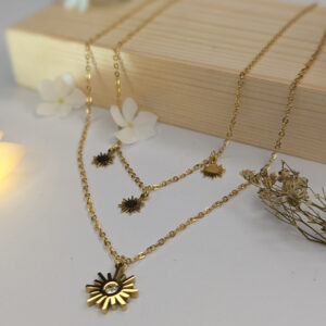 Golden Aura 2 Layered  Necklace