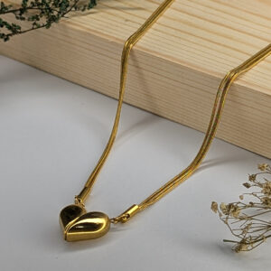 Golden Magnetic Heart and Capsule(adjustable) Necklace