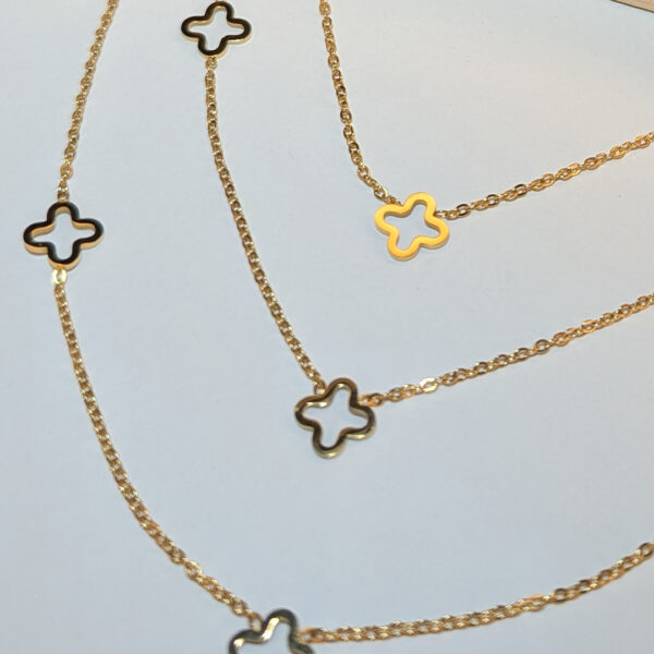 Golden Whisper 3 Layered Necklace - Image 3