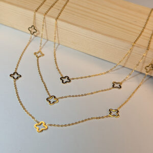 Golden Whisper 3 Layered Necklace