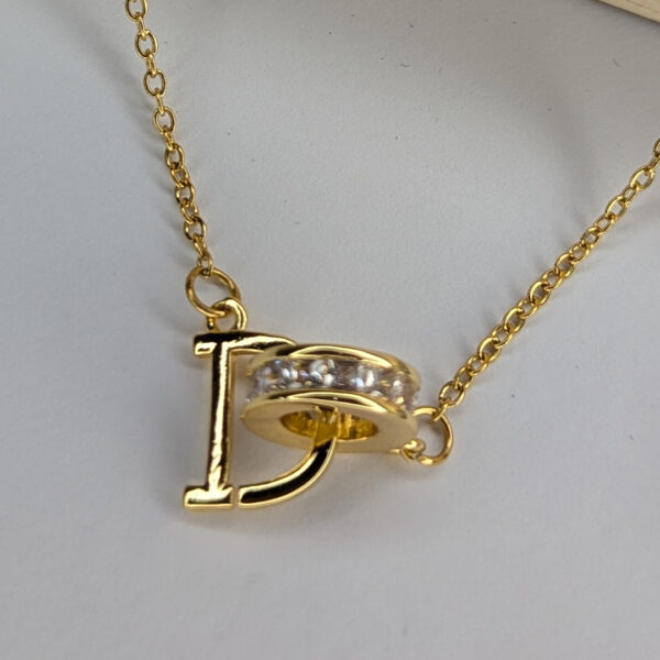 Golden Initial Harmony 'D' Alphabet Pendent - Image 4
