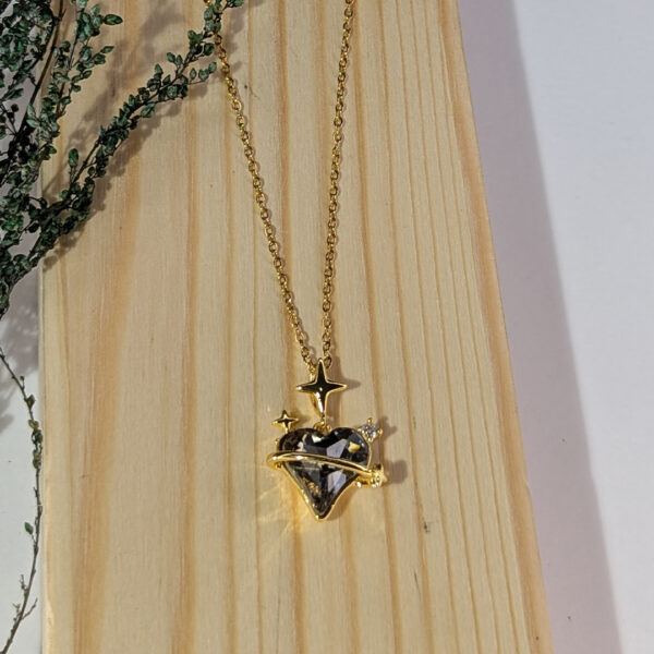 Golden Galactic Heart Pendant - Image 2