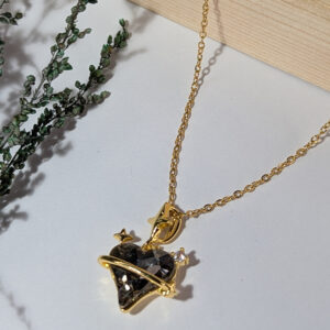 Golden Galactic Heart Pendant