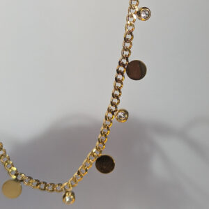 Golden Dots and Sparkles Necklace