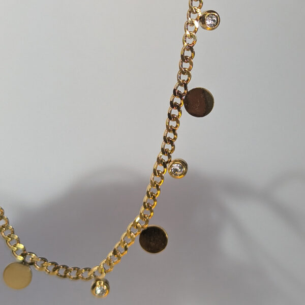 Golden Dots and Sparkles Necklace