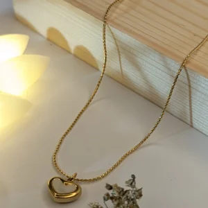 Golden Heart Embrace Pendent