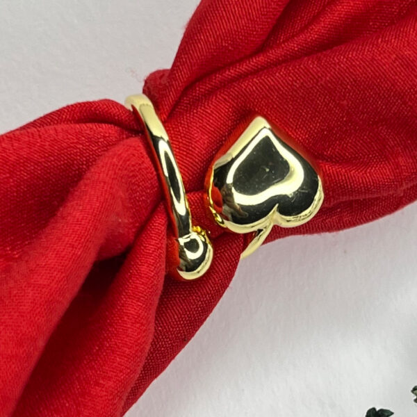 Open Heart Gold Ring - Image 2