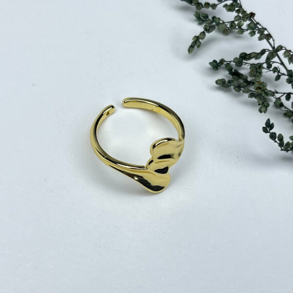 Twist Crest Gold Ring - Image 2