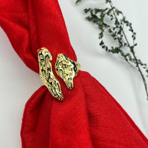 Textura Gold Ring