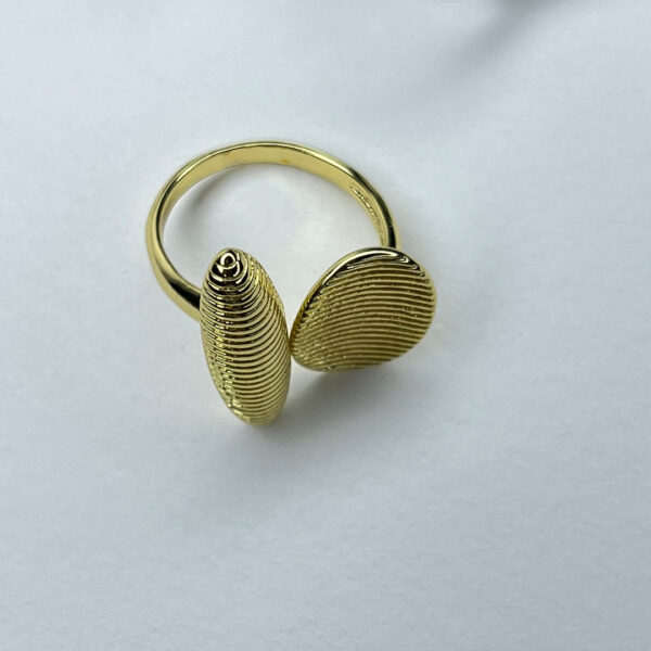 Duo Oval Textured Ring - Image 3