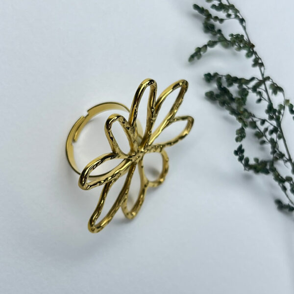 Petal Bloom Gold Ring - Image 3