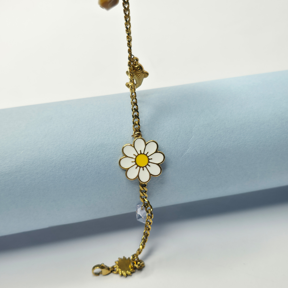 Daisy Ocean Charm Bracelet - Image 2