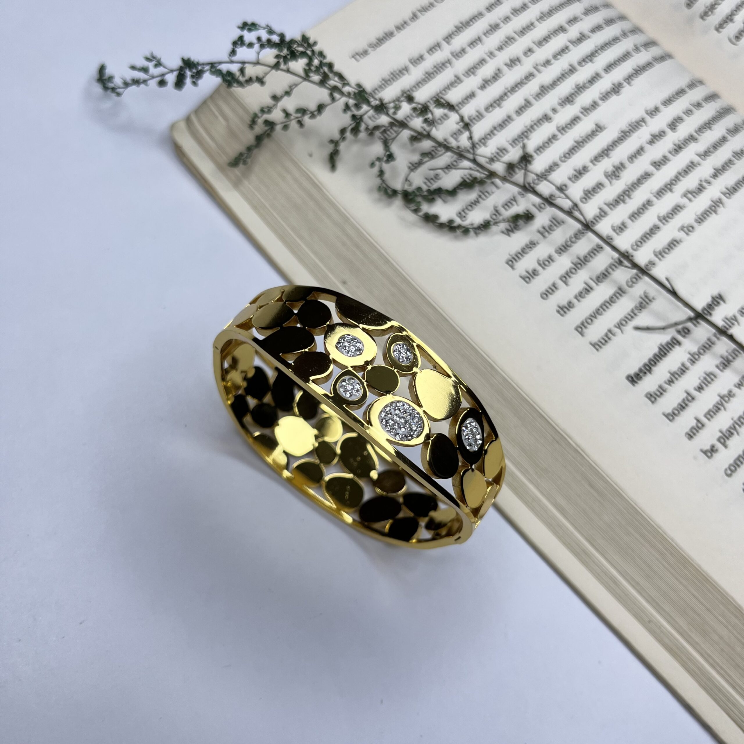 Radiant Orbit Cuff Bracelet circular design modern cuff bracelet