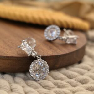 Celeste Halo Drop Earrings