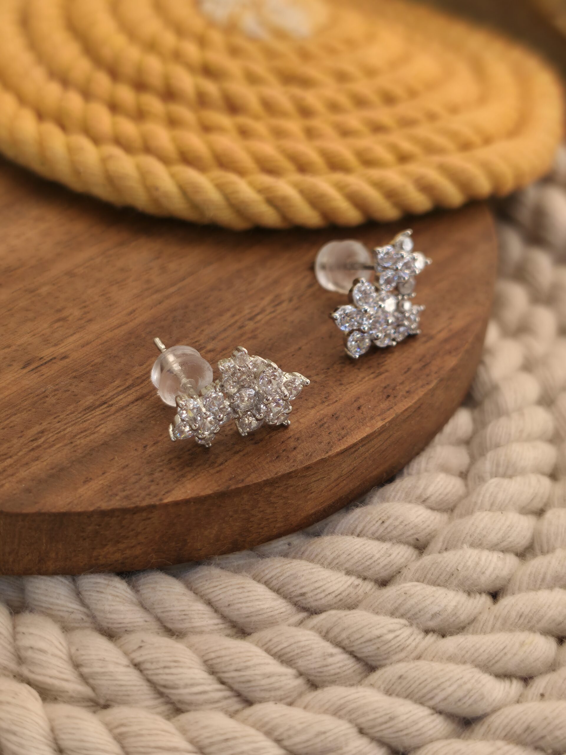 Snowflake Spark Studs elegant snowflake stud earrings
