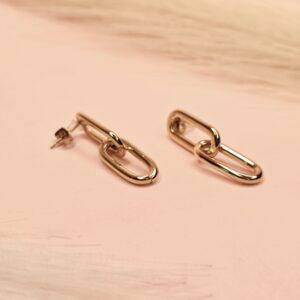 Goldline Earring Black Beauty elegant gold line design earrings