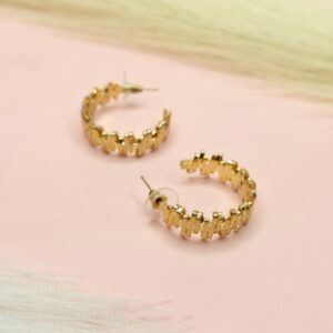 Goldlink Hoop Earring stylish gold chain link hoop earrings