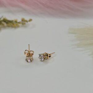 Golden/Silver Oval Stone Studs