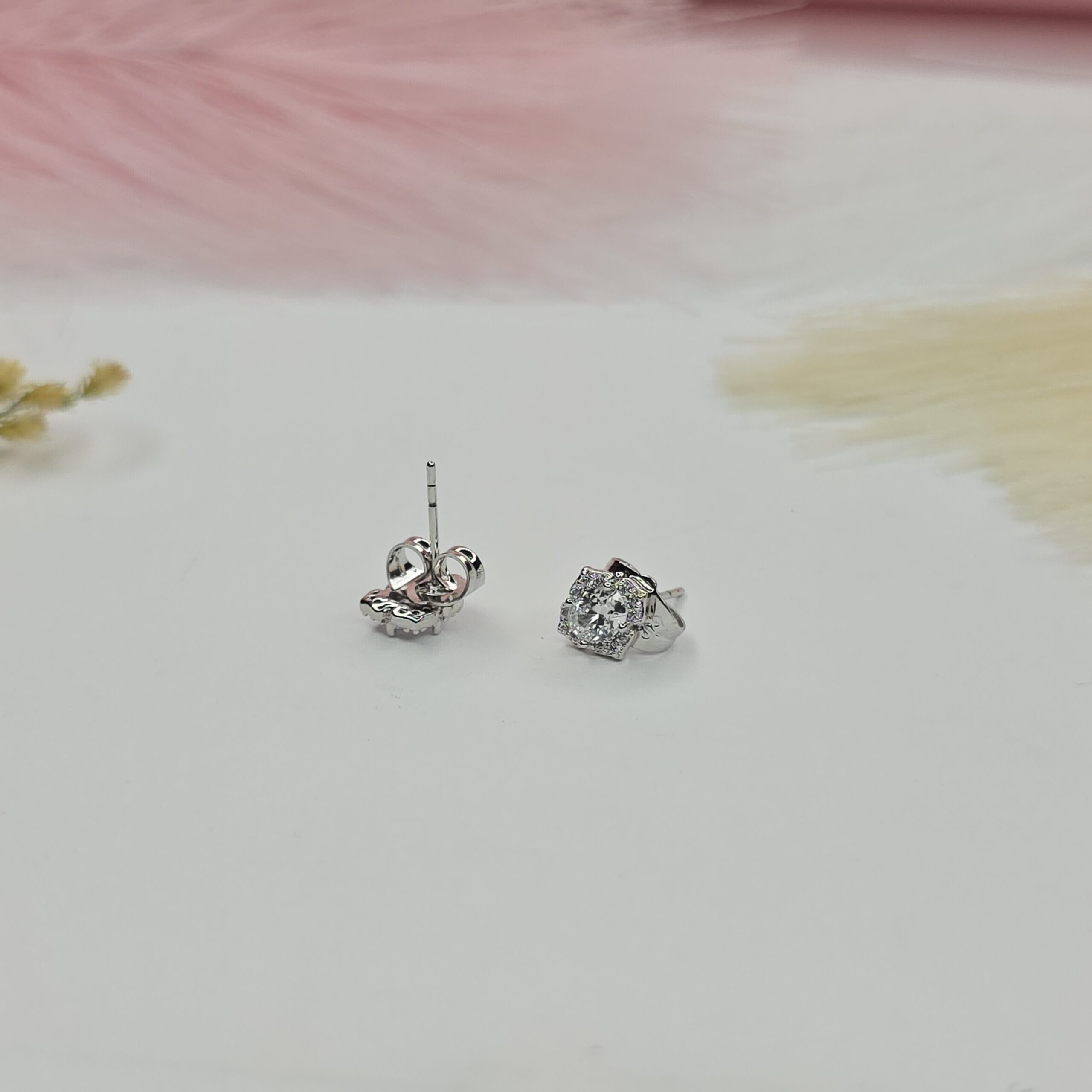 Golden/Silver Oval Stone Studs - Image 4