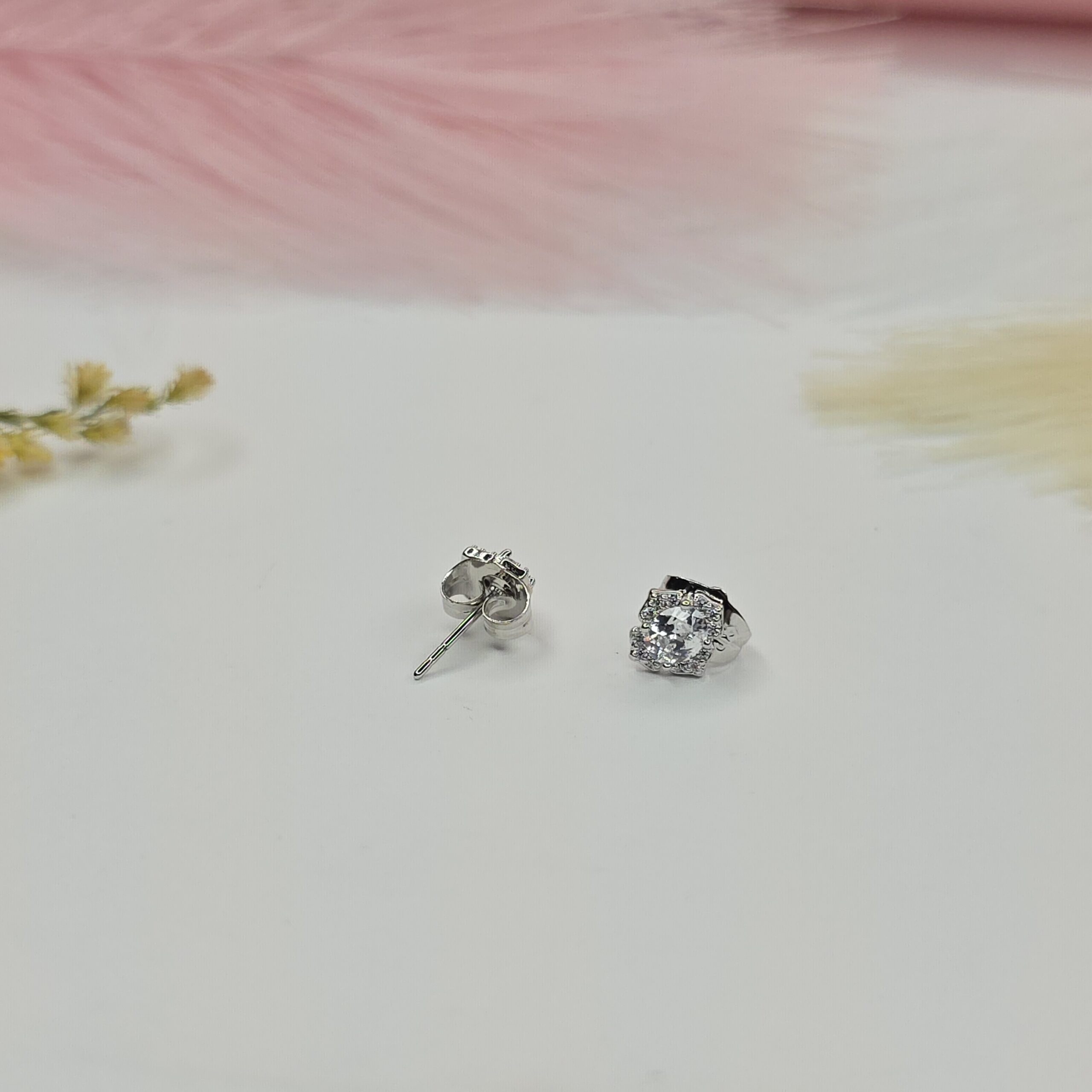 Golden/Silver Oval Stone Studs - Image 5