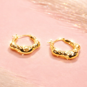 Melt Hoops Earring modern melted design hoop earrings