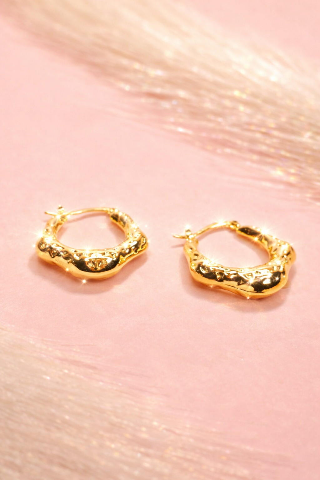 Melt Hoops Earring modern melted design hoop earrings