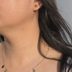 golden teardrop charm set pendant and earrings jewellery