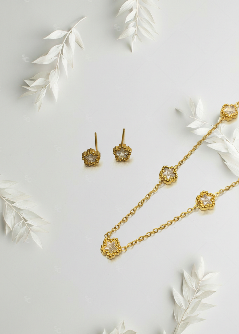 Golden Floral Sparkle Set
